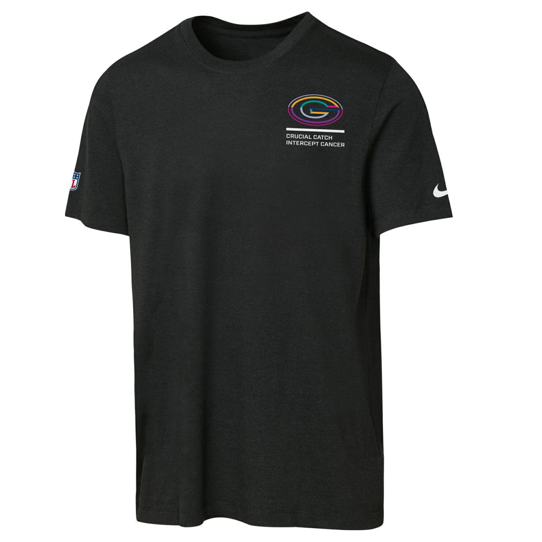 Green Bay Packers Youth 2025 NFL Crucial Catch Tri-Blend Dri-FIT T-Shirt Black | Nike for Sale