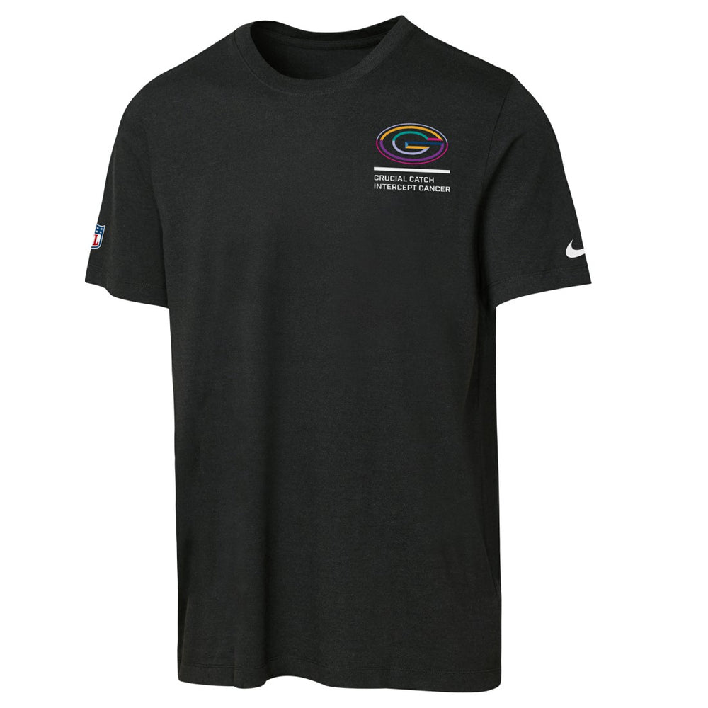 Green Bay Packers Youth 2025 NFL Crucial Catch Tri-Blend Dri-FIT T-Shirt Black | Nike for Sale