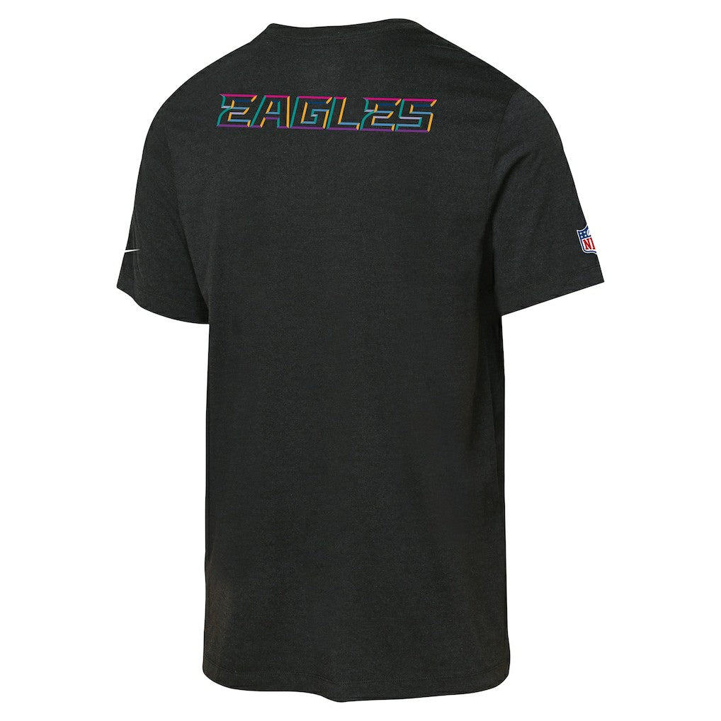 Philadelphia Eagles Youth 2025 NFL Crucial Catch Tri-Blend Dri-FIT T-Shirt Black | Nike for Sale