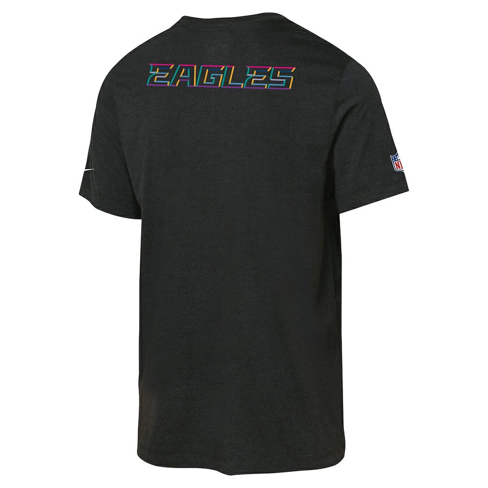 Philadelphia Eagles Youth 2025 NFL Crucial Catch Tri-Blend Dri-FIT T-Shirt Black | Nike for Sale
