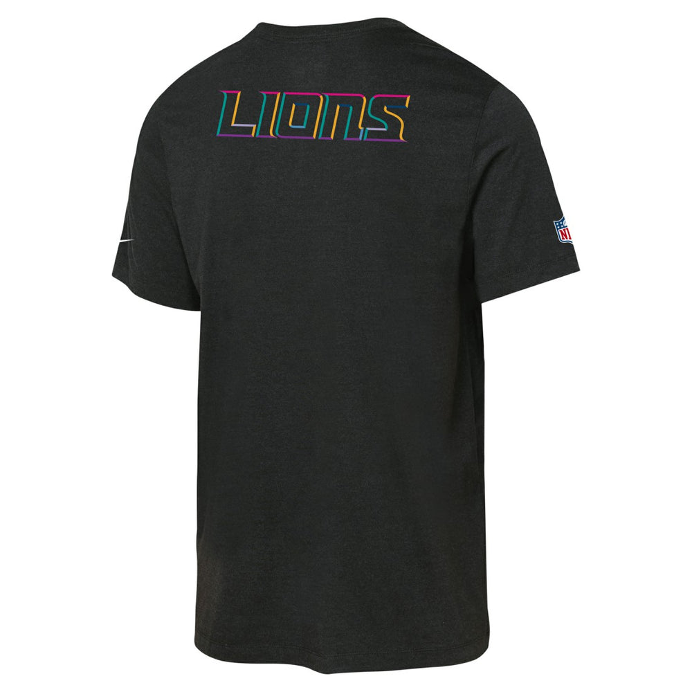 Detroit Lions Youth 2025 NFL Crucial Catch Tri-Blend Dri-FIT T-Shirt Black | Nike for Sale