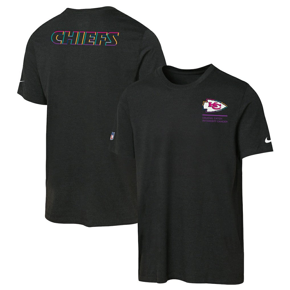 Kansas City Chiefs Youth 2025 NFL Crucial Catch Tri-Blend Dri-FIT T-Shirt Black | Nike for Sale
