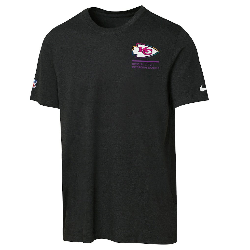 Kansas City Chiefs Youth 2025 NFL Crucial Catch Tri-Blend Dri-FIT T-Shirt Black | Nike for Sale