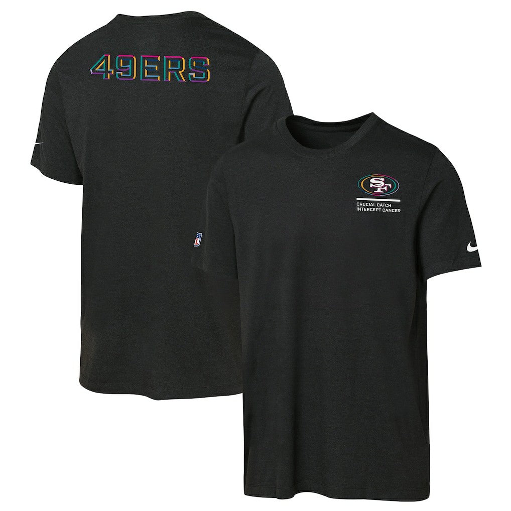 San Francisco 49ers Youth 2025 NFL Crucial Catch Tri-Blend Dri-FIT T-Shirt Black | Nike for Sale