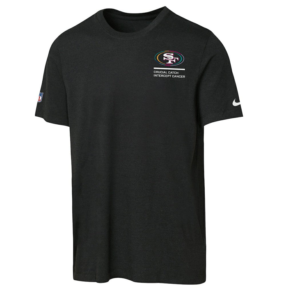 San Francisco 49ers Youth 2025 NFL Crucial Catch Tri-Blend Dri-FIT T-Shirt Black | Nike for Sale