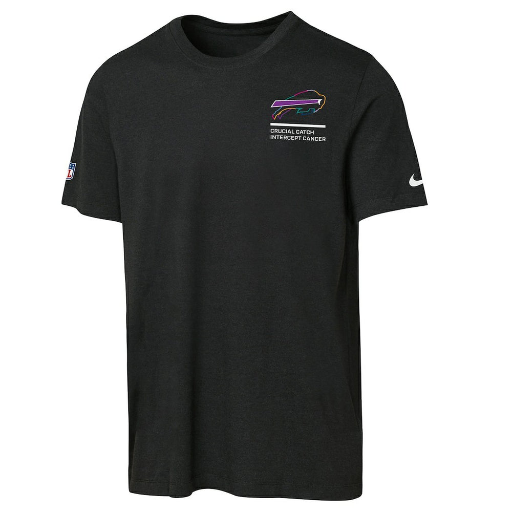 Buffalo Bills Youth 2025 NFL Crucial Catch Tri-Blend Dri-FIT T-Shirt Black | Nike for Sale