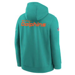 Miami Dolphins Youth Sideline Club Fleece Hoodie Aqua | Nike for Sale