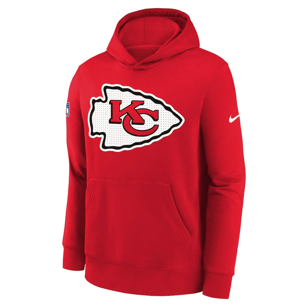 Kansas City Chiefs Youth Sideline Club Fleece Hoodie Red | Nike for Sale