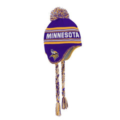 Minnesota Vikings Preschool Jacquard Tassel Knit Hat with Pom Purple | NFL