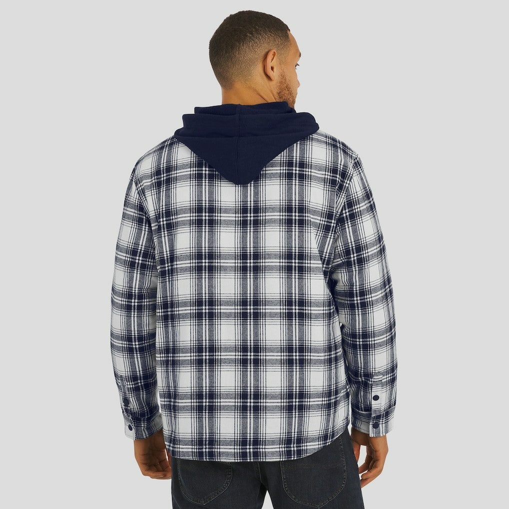 Dallas Cowboys Darius Rucker Collection Plaid Flannel Quilted Full-Snap Hooded Shacket Navy | Fanatics