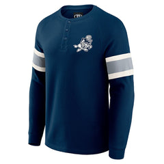 Dallas Cowboys Darius Rucker Collection Waffle-Knit Raglan Long Sleeve Henley T-Shirt Navy | Fanatics