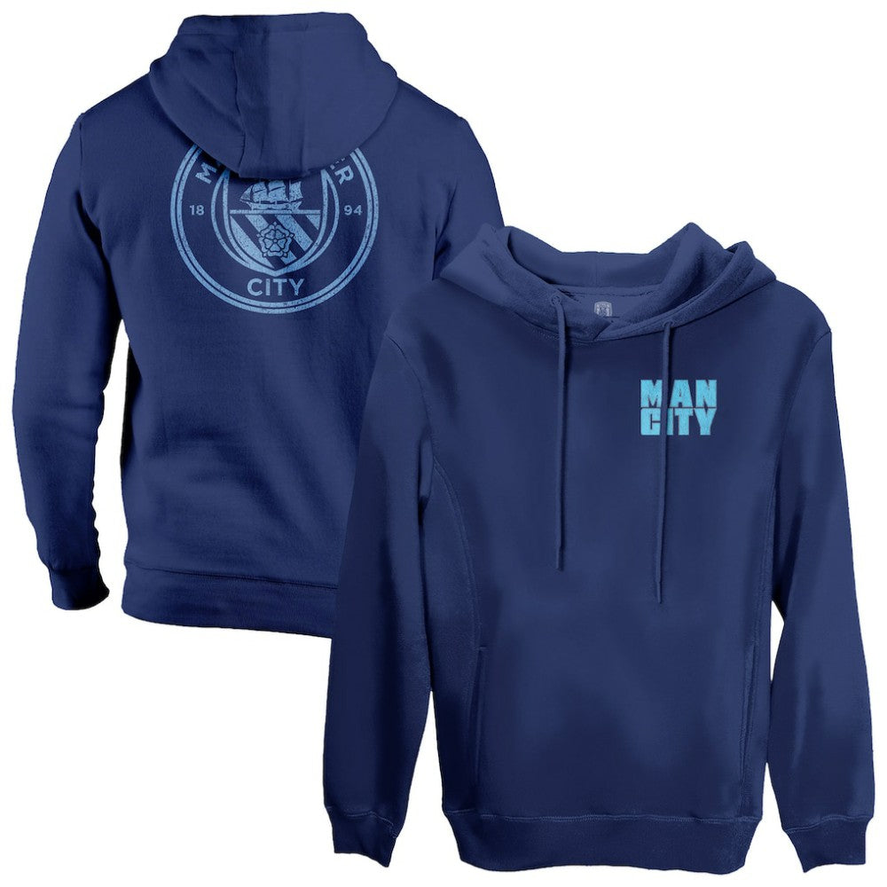 Manchester City 1863FC Wordmark Fleece Pullover Hoodie Navy - FIFA World CUP
