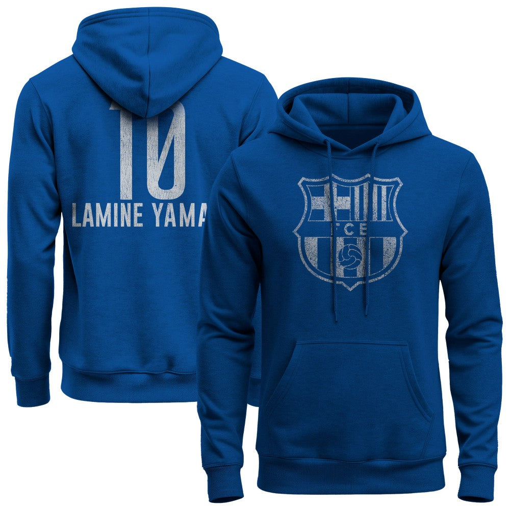 Lamine Yamal Barcelona 1863FC Player Fleece Pullover Hoodie Blue - FIFA World CUP