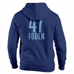 Phil Foden Manchester City 1863FC Player Fleece Pullover Hoodie Navy - FIFA World CUP
