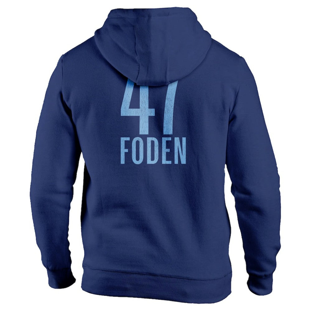 Phil Foden Manchester City 1863FC Player Fleece Pullover Hoodie Navy - FIFA World CUP