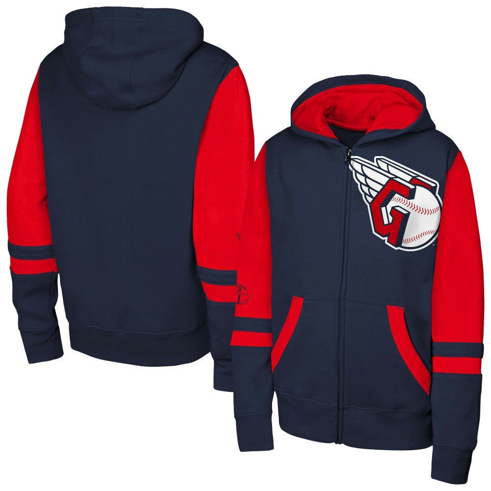 Cleveland Guardians Outerstuff Youth Stadium Colorblock Full-Zip Hoodie - MLB