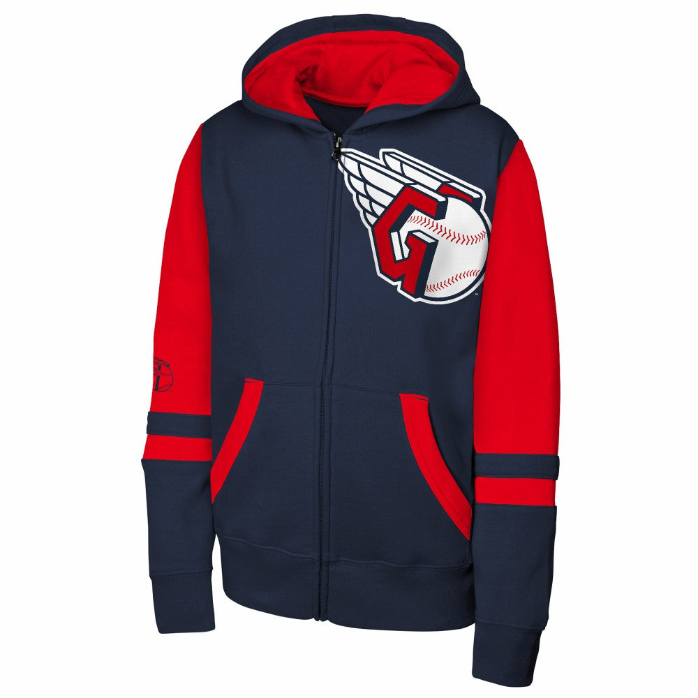 Cleveland Guardians Outerstuff Youth Stadium Colorblock Full-Zip Hoodie - MLB