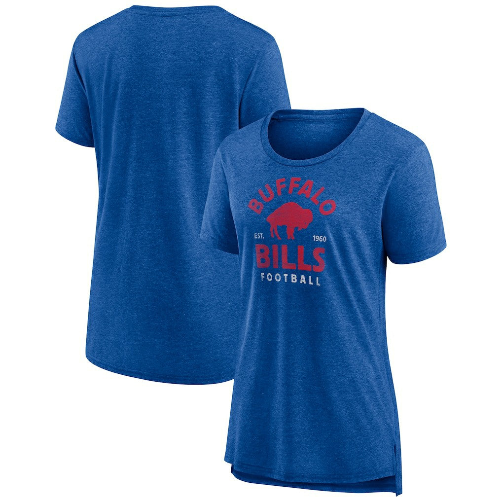 Buffalo Bills Women's Vintage Arch Tri-Blend T-Shirt Royal | NFL