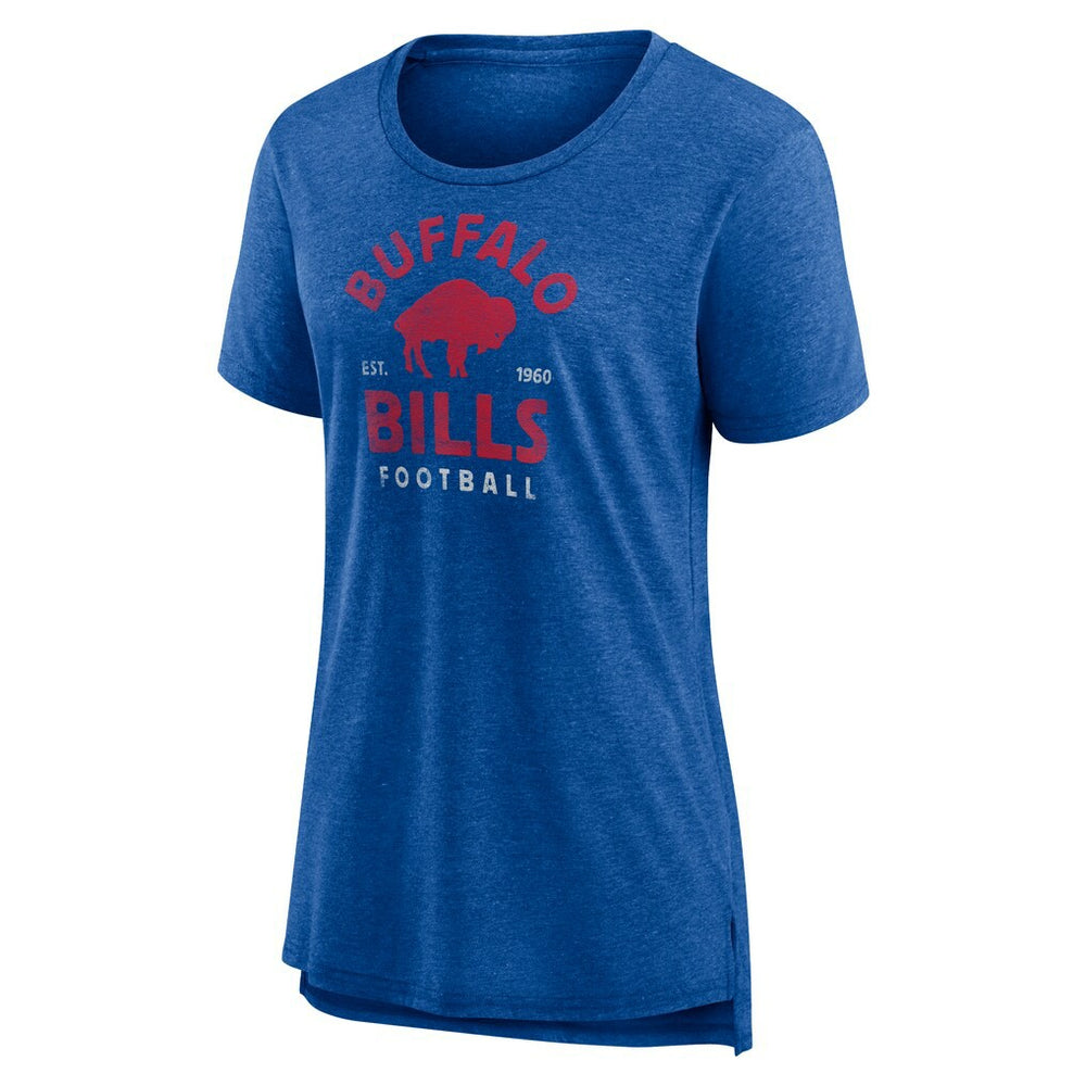 Buffalo Bills Women's Vintage Arch Tri-Blend T-Shirt Royal | NFL