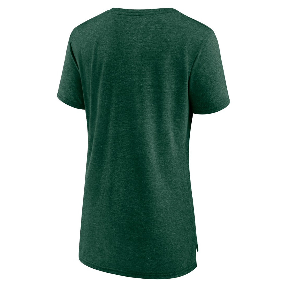 Green Bay Packers Women's Vintage Arch Tri-Blend T-Shirt Green | NFL