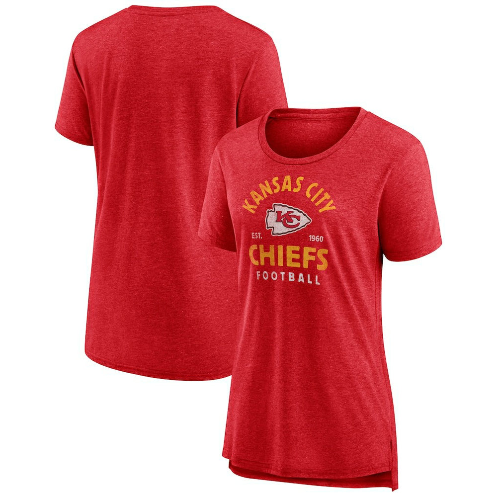 Kansas City Chiefs Women's Vintage Arch Tri-Blend T-Shirt Red | NFL