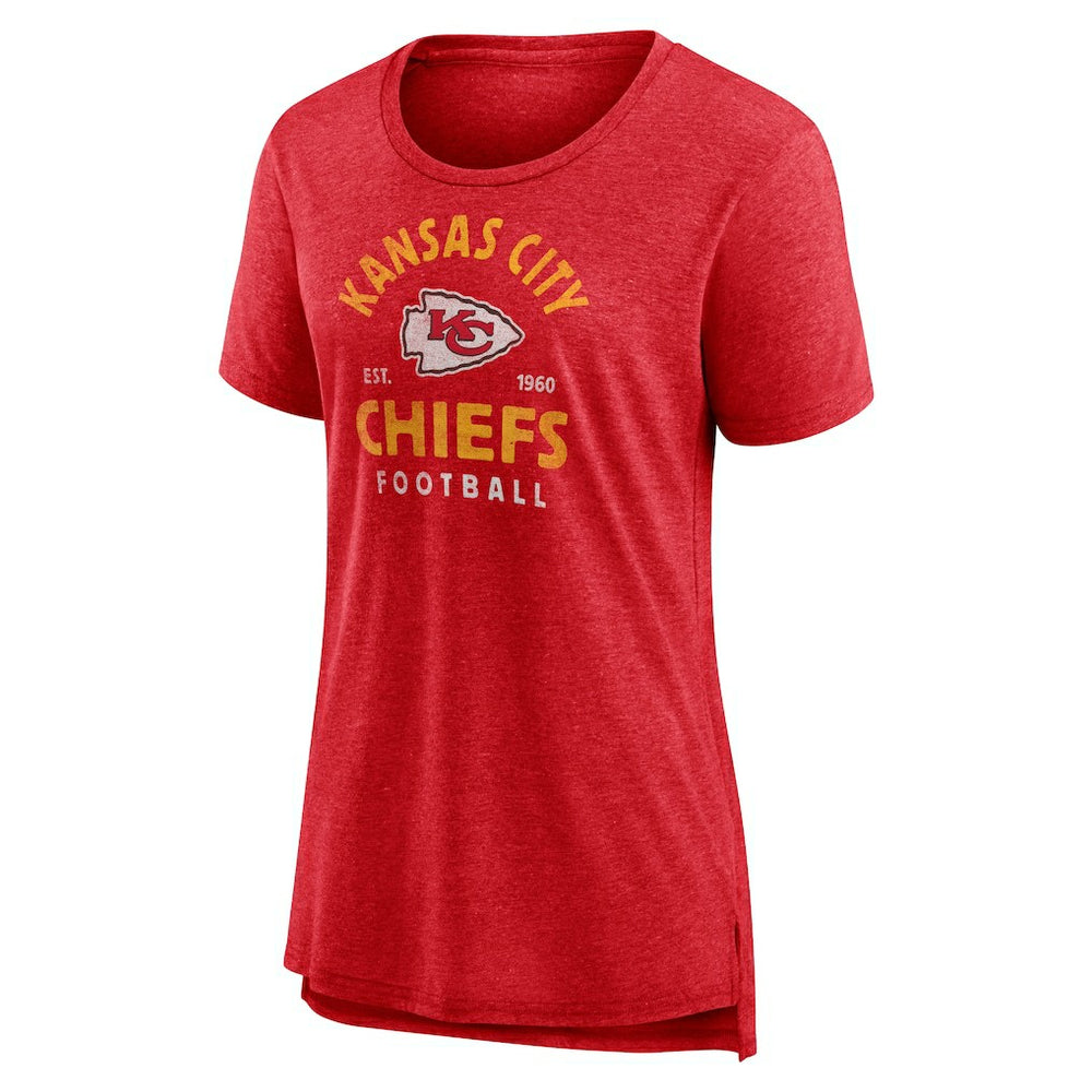 Kansas City Chiefs Women's Vintage Arch Tri-Blend T-Shirt Red | NFL