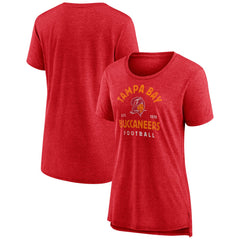 Tampa Bay Buccaneers Women's Vintage Arch Tri-Blend T-Shirt Red | NFL