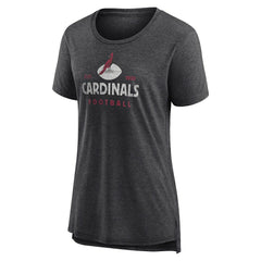 Arizona Cardinals Women's Vintage Arch Tri-Blend T-Shirt Charcoal | NFL