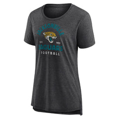 Jacksonville Jaguars Women's Vintage Arch Tri-Blend T-Shirt Charcoal | NFL