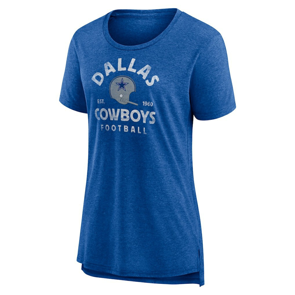 Dallas Cowboys Women's Vintage Arch Tri-Blend T-Shirt Royal | NFL