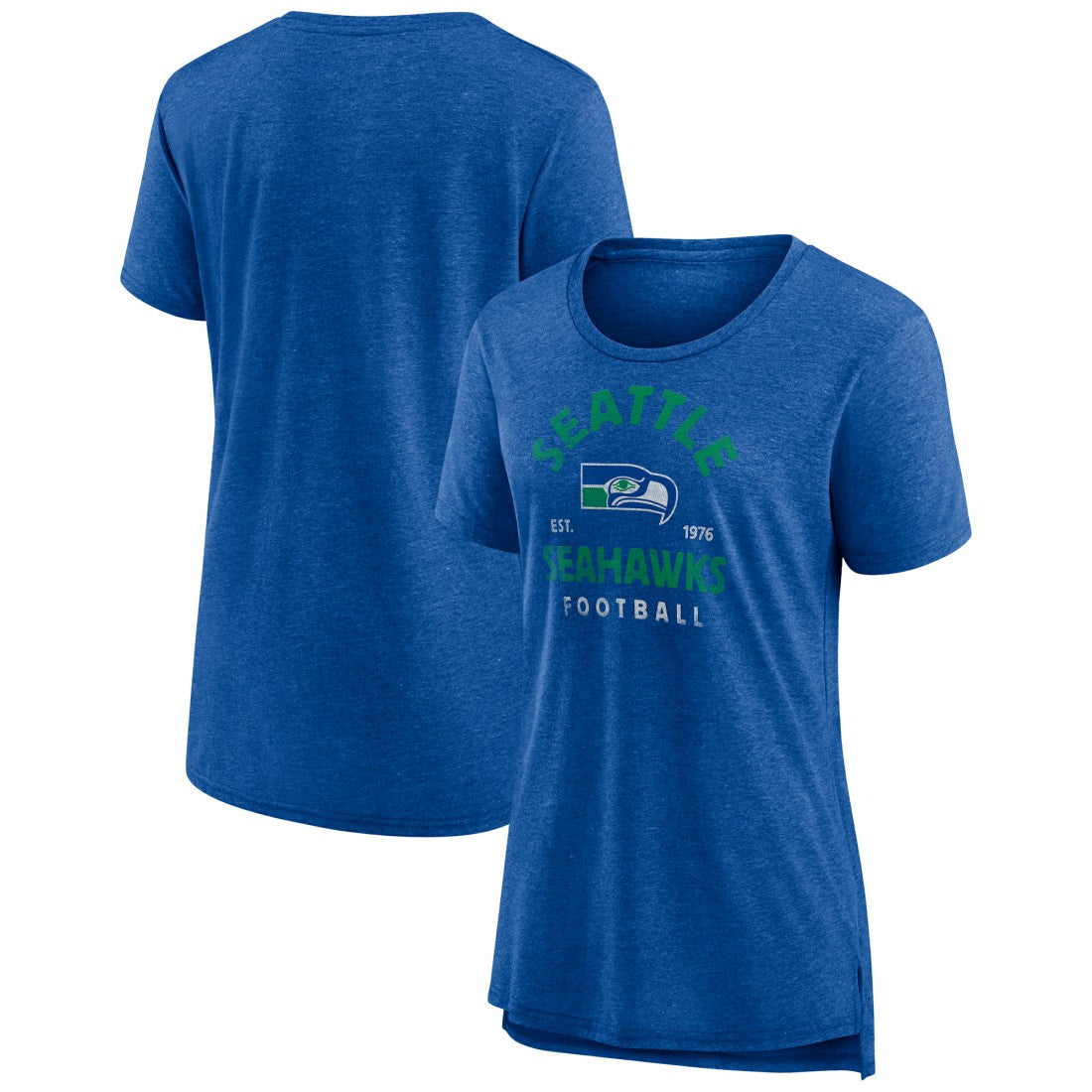 Seattle Seahawks Women's Vintage Arch Tri-Blend T-Shirt Royal | NFL