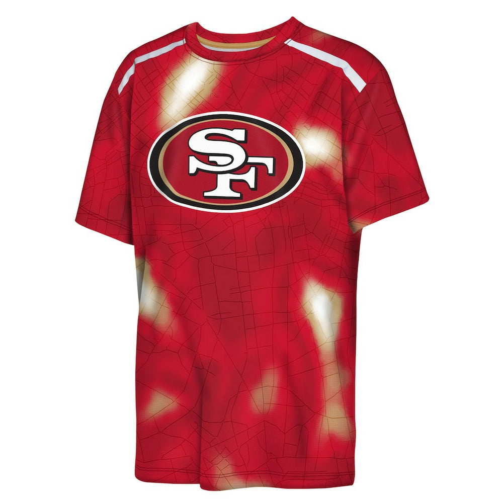 San Francisco 49ers Outerstuff Youth End Zone Dri-Tek T-Shirt Scarlet | NFL