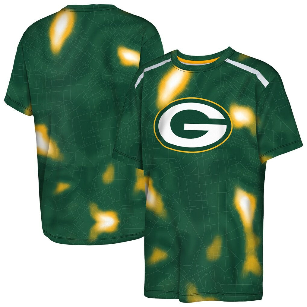 Green Bay Packers Outerstuff Youth End Zone Dri-Tek T-Shirt Green | NFL