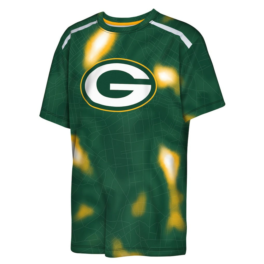 Green Bay Packers Outerstuff Youth End Zone Dri-Tek T-Shirt Green | NFL