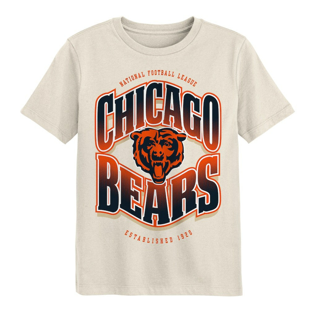 Chicago Bears Outerstuff Youth Huddle T-Shirt Cream | NFL