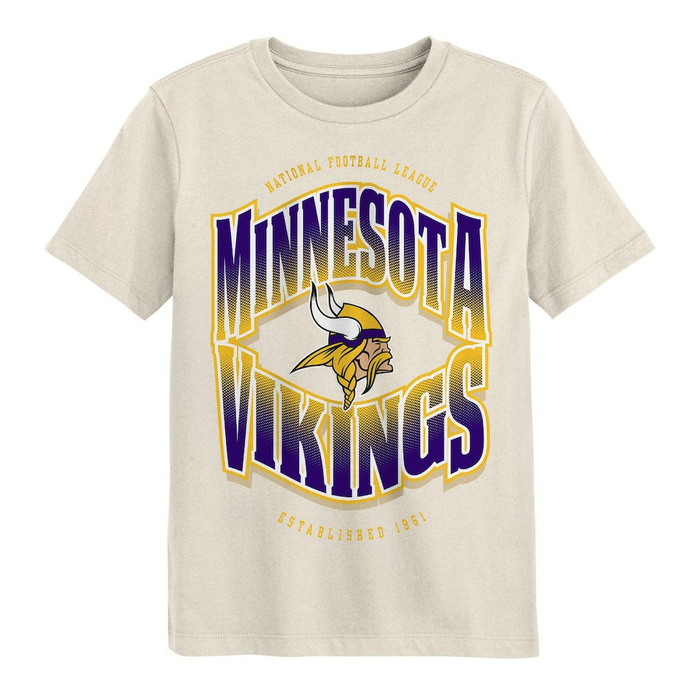 Minnesota Vikings Outerstuff Youth Huddle T-Shirt Cream | NFL