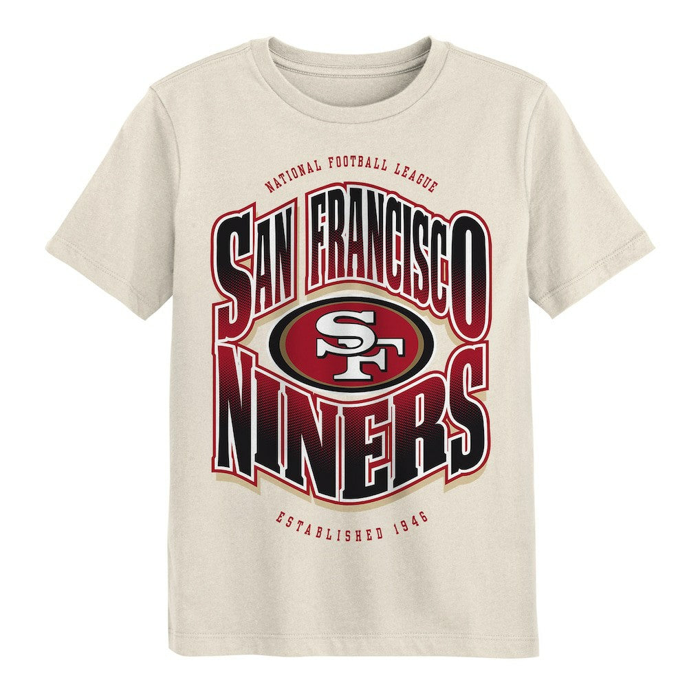 San Francisco 49ers Outerstuff Youth Huddle T-Shirt Cream | NFL