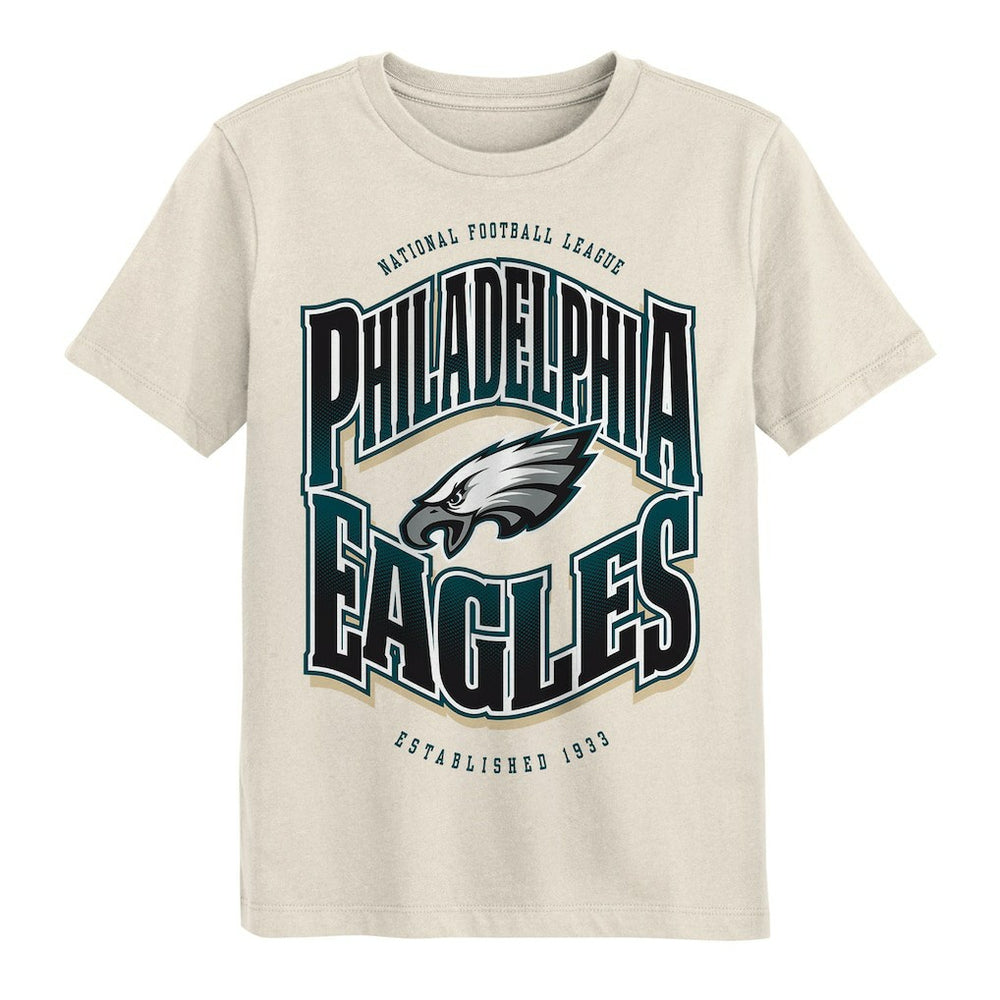 Philadelphia Eagles Outerstuff Youth Huddle T-Shirt Cream | NFL