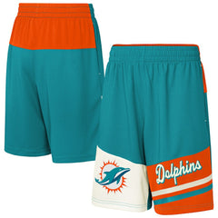 Miami Dolphins Youth Fandemonium Mesh Shorts Aqua | NFL