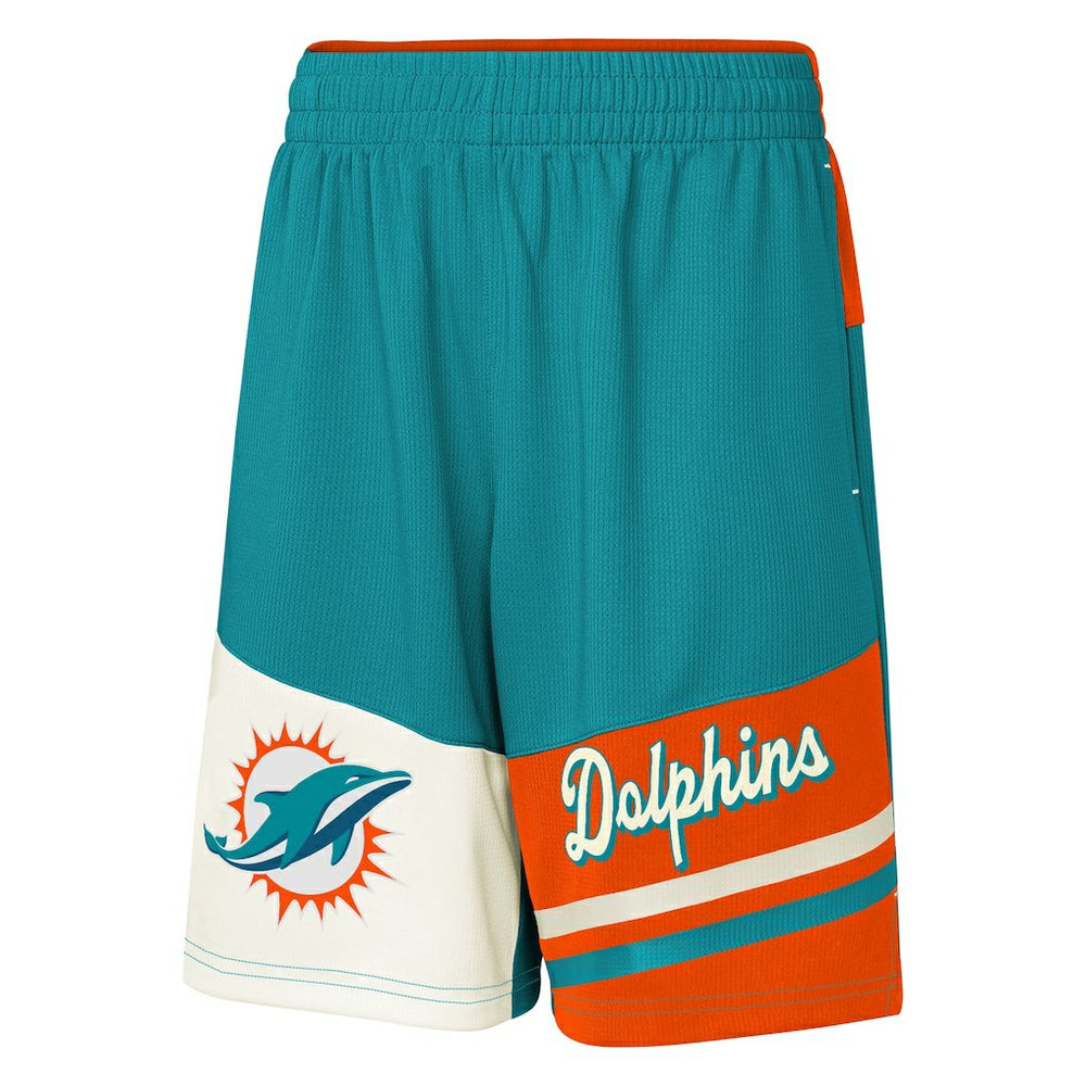 Miami Dolphins Youth Fandemonium Mesh Shorts Aqua | NFL