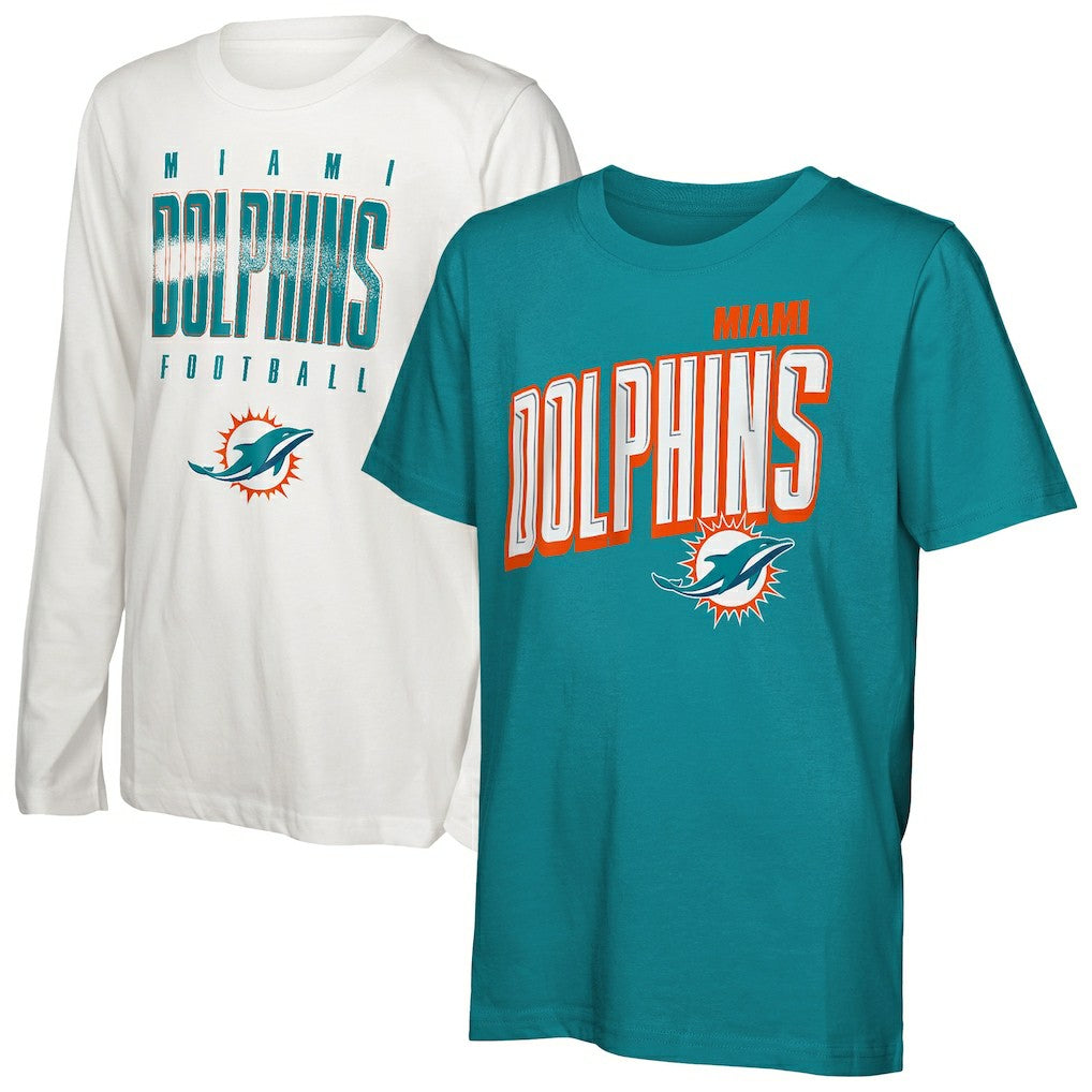 Miami Dolphins Outerstuff Preschool The Mix Combo T-Shirt Set | NFL