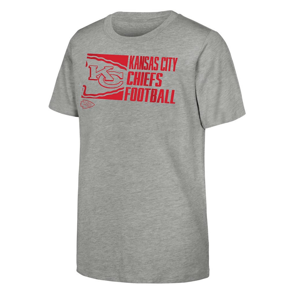 Kansas City Chiefs Outerstuff Youth Post Game T-Shirt Heather Gray | NFL