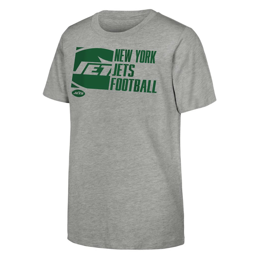 New York Jets Outerstuff Youth Post Game T-Shirt Heather Gray | NFL