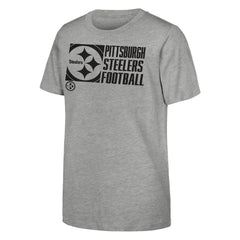 Pittsburgh Steelers Outerstuff Youth Post Game T-Shirt Heather Gray | NFL