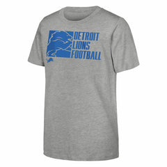 Detroit Lions Outerstuff Youth Post Game T-Shirt Heather Gray | NFL