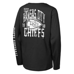 Kansas City Chiefs Outerstuff Youth Rumble Long Sleeve T-Shirt Black | NFL