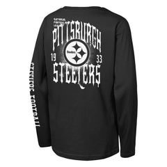 Pittsburgh Steelers Outerstuff Youth Rumble Long Sleeve T-Shirt Black | NFL