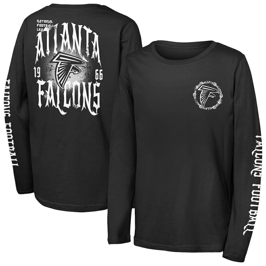 Atlanta Falcons Outerstuff Youth Rumble Long Sleeve T-Shirt Black | NFL