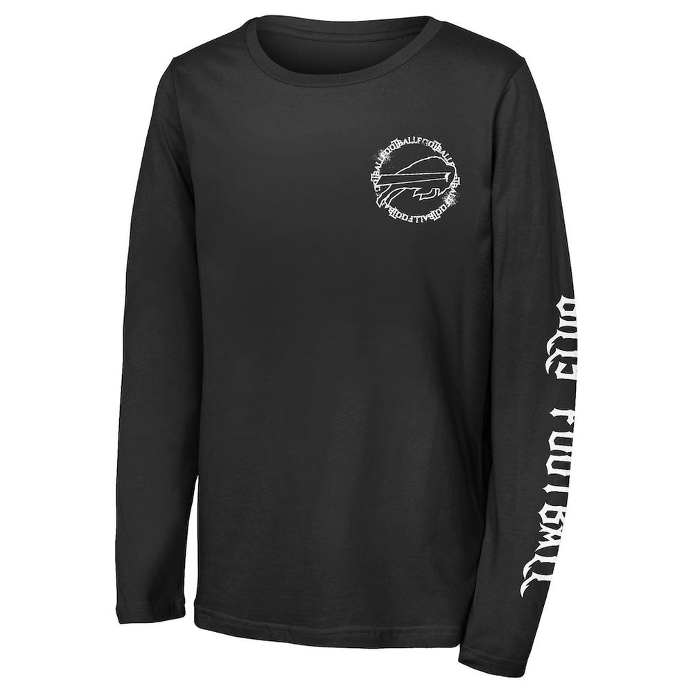 Buffalo Bills Outerstuff Youth Rumble Long Sleeve T-Shirt Black | NFL