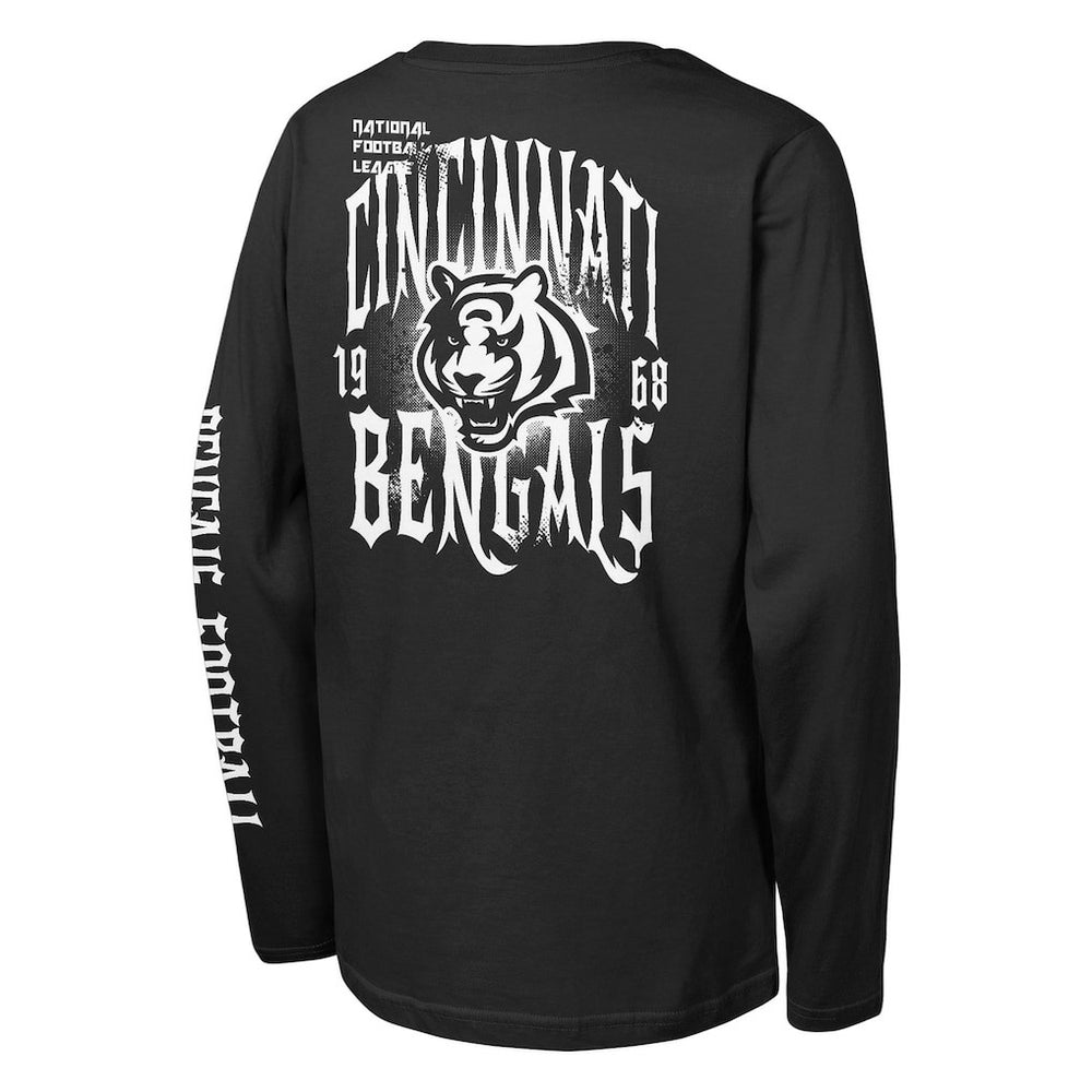 Cincinnati Bengals Outerstuff Youth Rumble Long Sleeve T-Shirt Black | NFL